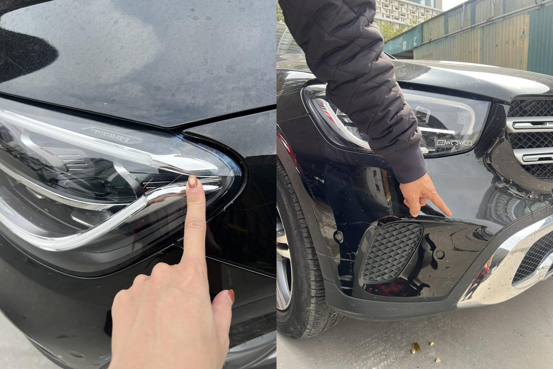 Công an thông báo chiếc Mercedes-Ben GLC 200 bị cào xước thiệt hại hơn 56 triệu插图1 anh ghep 1.jpg