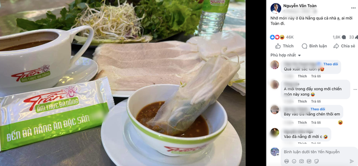 Món bánh tráng cuốn thịt heo khiến Văn Toàn và Hòa Minzy mê mẩn tại Đà Nẵng - Ảnh 2.