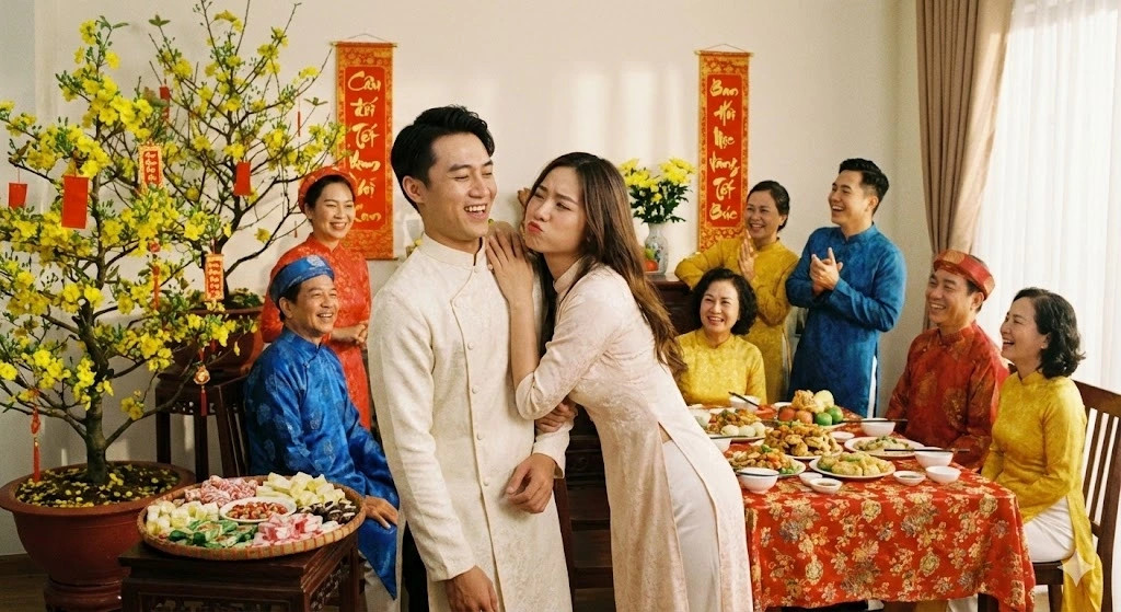 lan dau dua ban gai ve ra mat, toi muoi mat vi su vung ve va nhong nheo cua em hinh anh 1