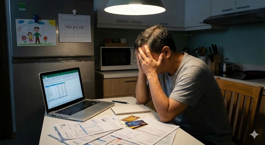 nha 4 nguoi, vo luong 10 trieu nhung thang nao cung tieu het bay 30 trieu hinh anh 1