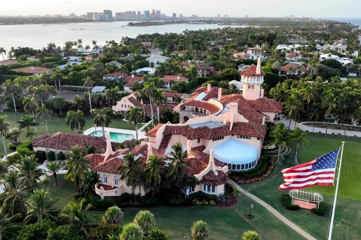 Dinh thự Mar-a-Lago của Tổng thống Trump ở Palm Beach, Florida. (Ảnh tư liệu: AP)