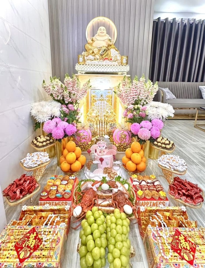 Gợi ý mâm lễ cúng ngày vía thần Tài. (Ảnh: Quách Quang)