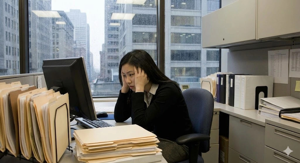 ngot ngat chon cong so khi phai co theo duoi uoc mo cua... bo me hinh anh 1