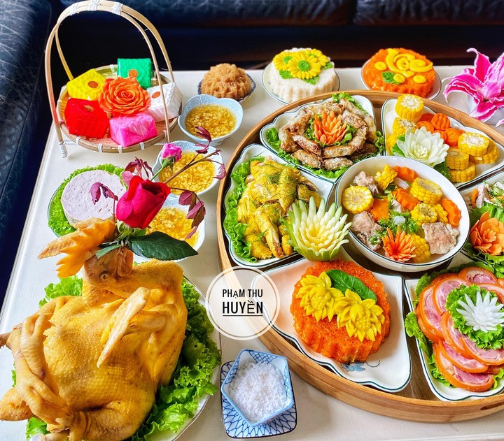 Gợi ý mâm lễ cúng rằm tháng Giêng. (Ảnh: Phạm Thu Huyền)