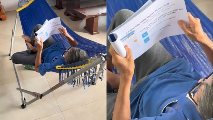 Cháu gái tinh tế thiết kế, in ấn sách hướng dẫn sử dụng điện thoại thông minh tặng ông bà. (Ảnh chụp màn hình)