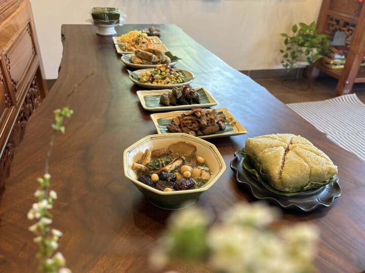 Các món chay cúng rằm tháng Giêng. (Ảnh: Bảo Bình)