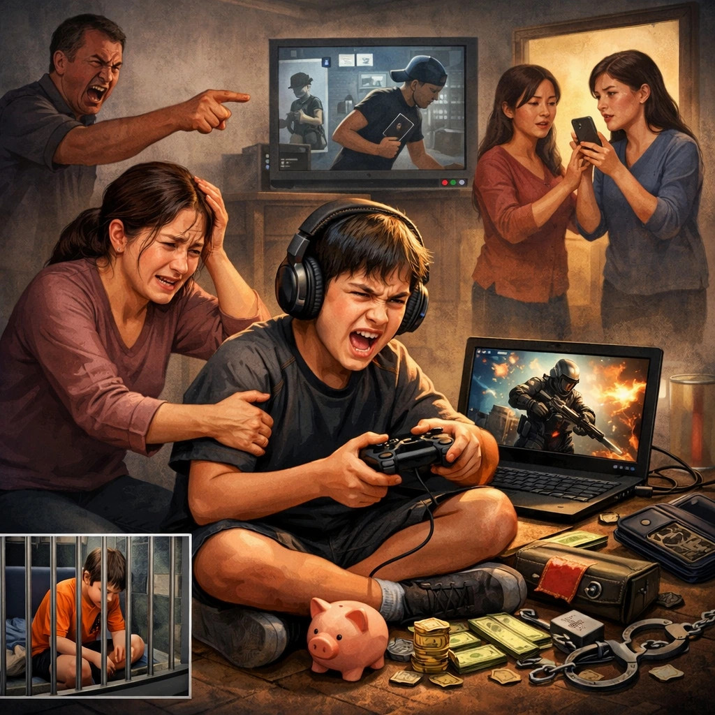 bat luc vi em trai nghien game hinh anh 1