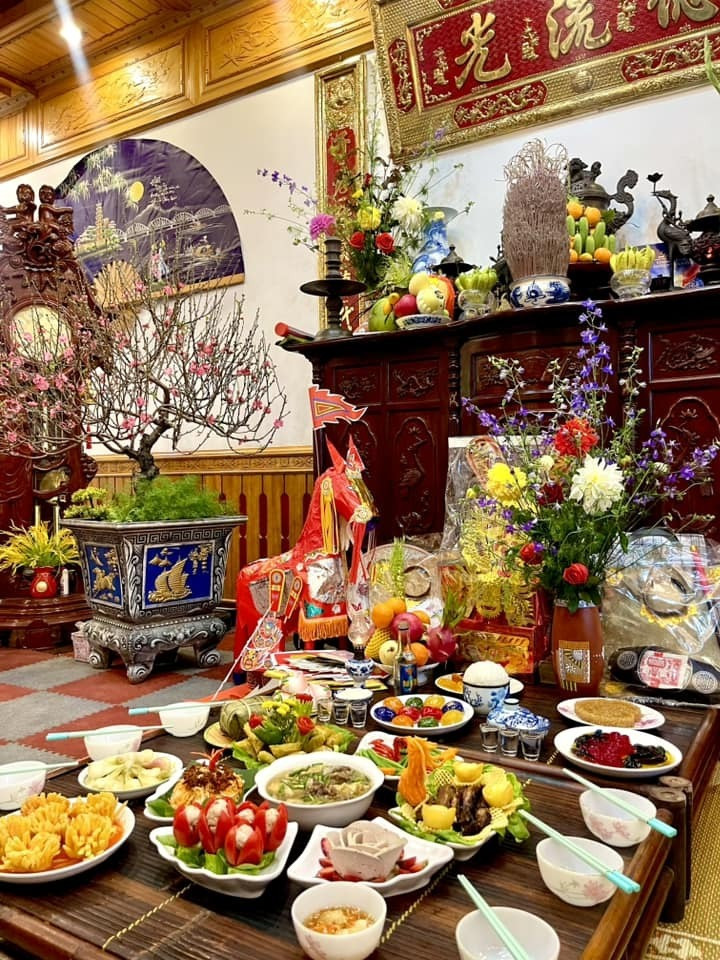 Gợi ý mâm cỗ cúng tất niên. (Ảnh: Hương Giang)