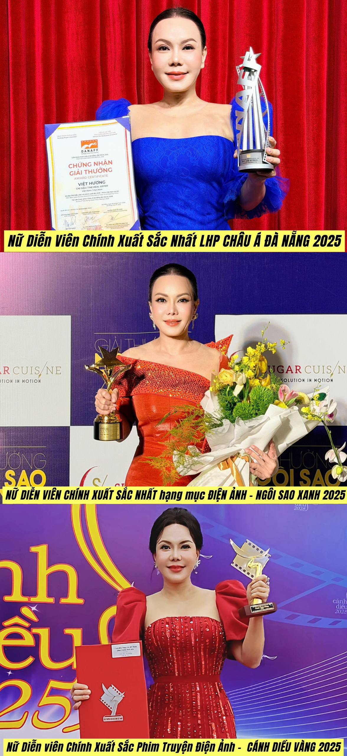 Tin vui của Việt Hương ở tuổi 50插图2 Việt Hương tỏa sáng với thành công điện ảnh tại giải Ngôi Sao Xanh 2025 - Ảnh 3.