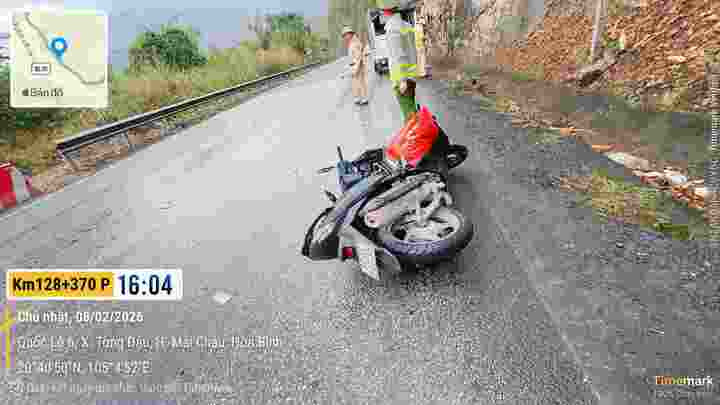 Hiện trường vụ tai nạn.