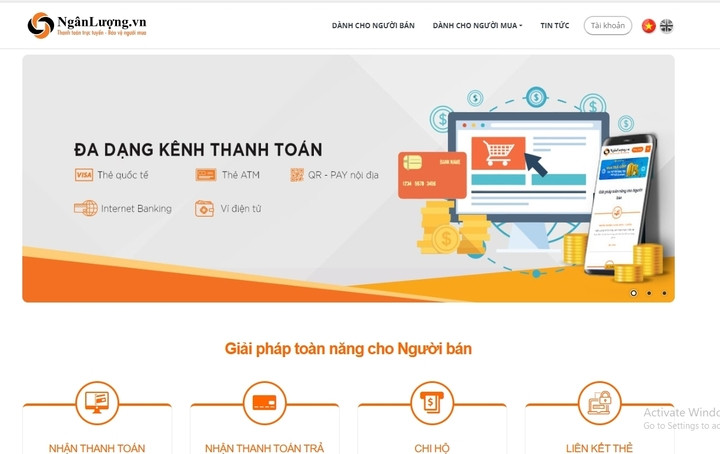 Ngân Lượng trở thành ví điện tử và cổng thanh toán trực tuyến hàng đầu tại Việt Nam. (Ảnh chụp màn hình)