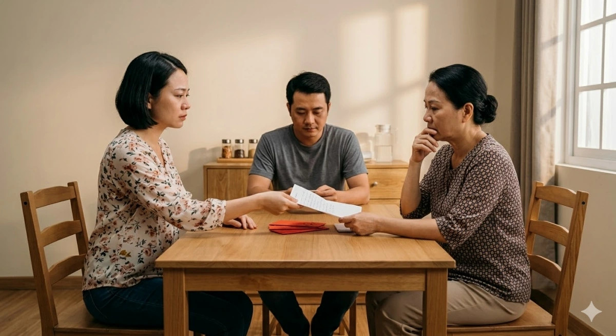 me chong doi giu ho vang cuoi, con dau lam dieu nay khien nha chong ngo ngang hinh anh 1