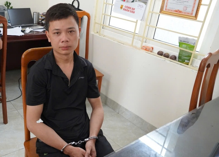 Nguyễn Ngọc Đạo tại trụ sở cơ quan công an.