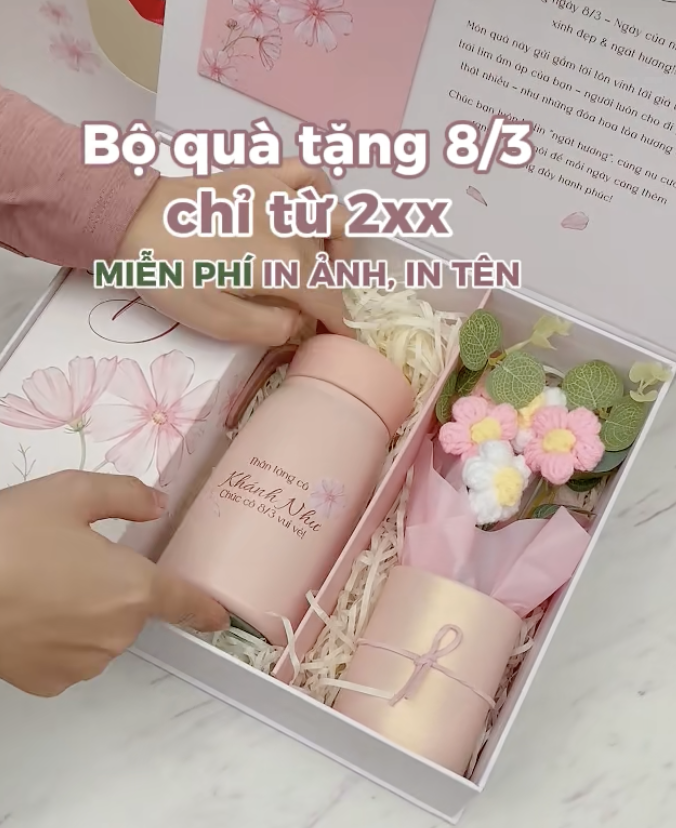 Set quà 8/3 lịch sự phù hợp với nhiều đối tượng. (Ảnh: @lason)