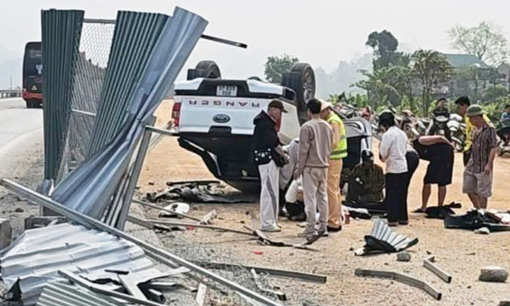 Hiện trường vụ tai nạn. (Ảnh: Phạm Quang)