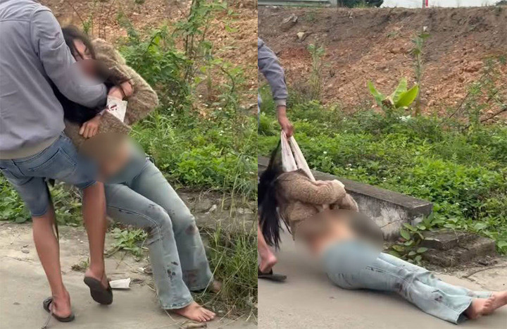 Hành động phản cảm này khiến người dùng mạng xã hội bức xúc, phẫn nộ với hành vi của người đàn ông trong clip. (Ảnh cắt từ clip)