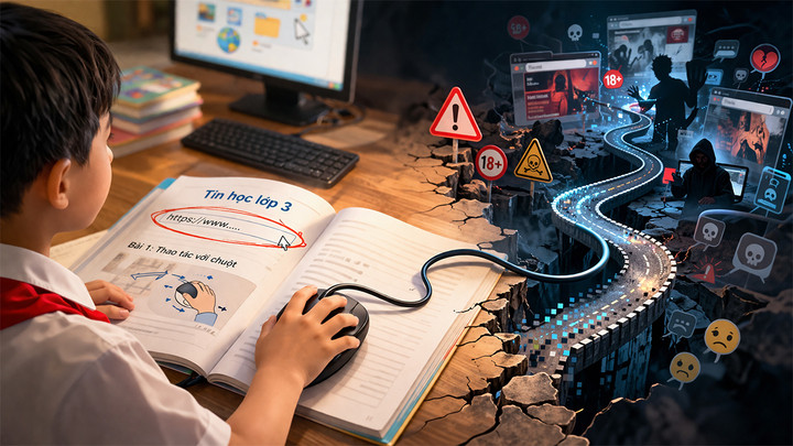 Việc đưa đường link vào sách giúp học sinh tiếp cận với tài nguyên phong phú hơn, nhưng cũng tiềm ẩn nhiều nguy cơ.