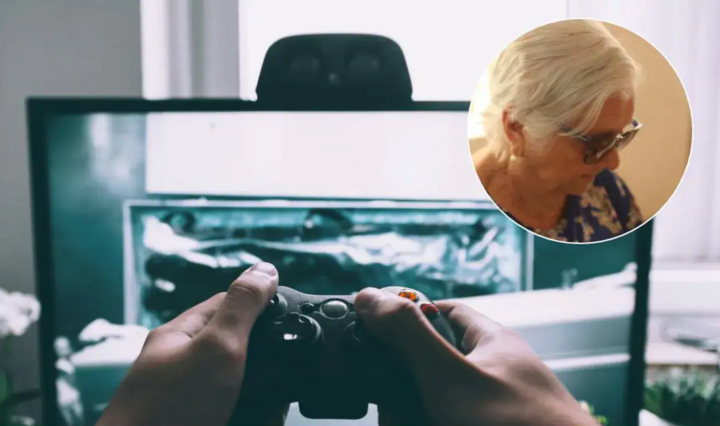 Cụ bà mải chơi điện tử đến mức chẳng ai có thể liên lạc được.