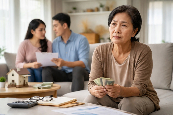 Tôi không muốn đến một ngày, muốn mua gì cũng phải ngần ngại hỏi con. (Ảnh minh họa: AI)