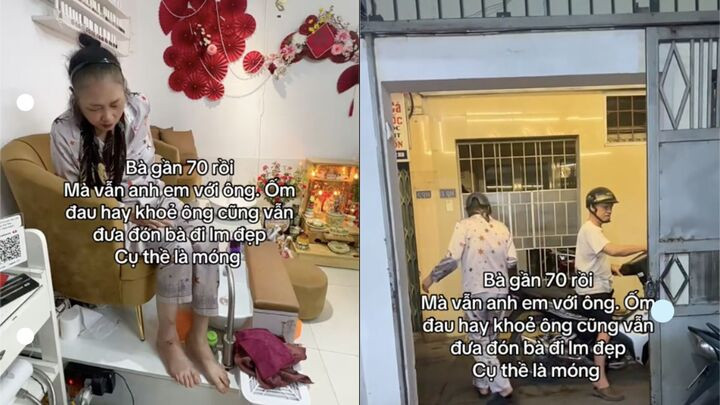 Dân mạng ước ao tuổi già mình cũng có tình yêu đẹp nhường vậy. (Ảnh chụp màn hình)