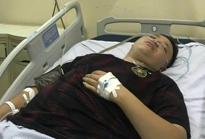 Minh nhập viện với thể trạng béo phì. (Ảnh: NVCC)