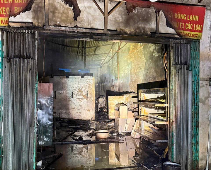 Hiện trường nơi xảy ra vụ hoả hoạn. (Ảnh: Công an tỉnh Sơn La)
