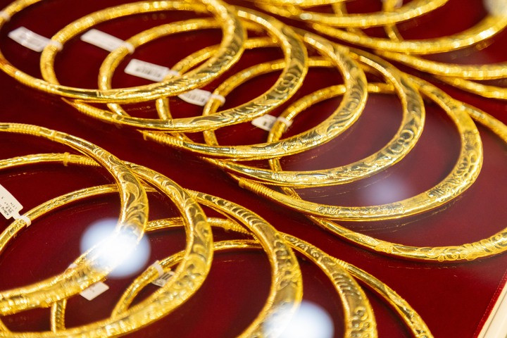 Giá vàng quay đầu đi xuống. (Ảnh: Minh Đức).