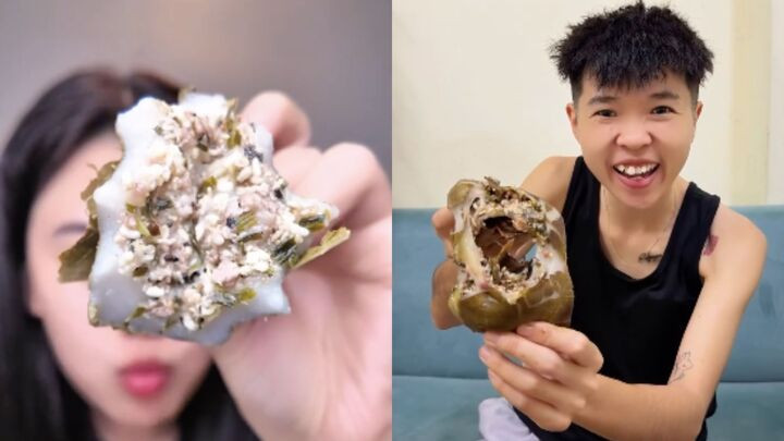 Nhiều bạn trẻ tham gia trào lưu ăn bánh trứng kiến để xem mình có bị dị ứng không. (Ảnh chụp màn hình)