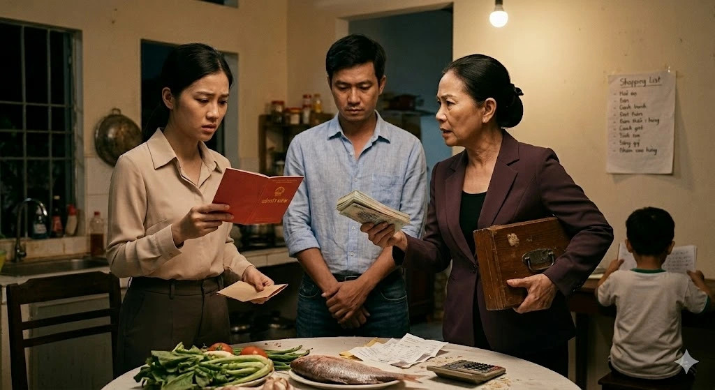 nghet tho khi me chong kiem soat chi tieu tung mo rau con ca hinh anh 1