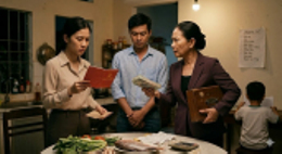 nghet tho khi me chong kiem soat chi tieu tung mo rau con ca hinh anh 1