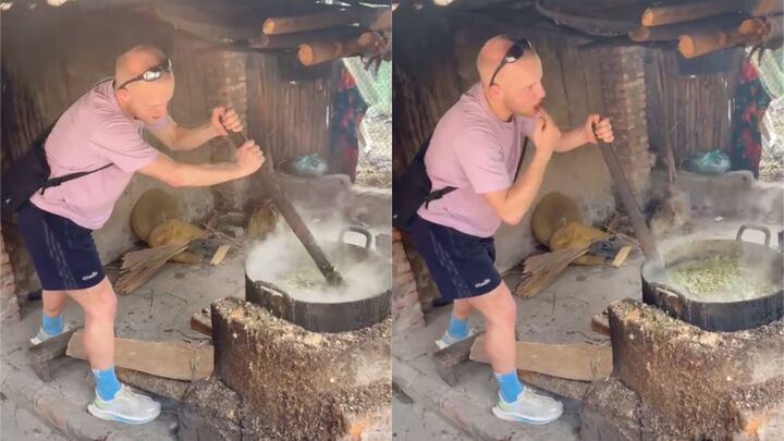 Dân mạng nhìn anh nấu mà cũng hào hứng muốn thử đứng bếp xem sao. (Ảnh chụp màn hình)