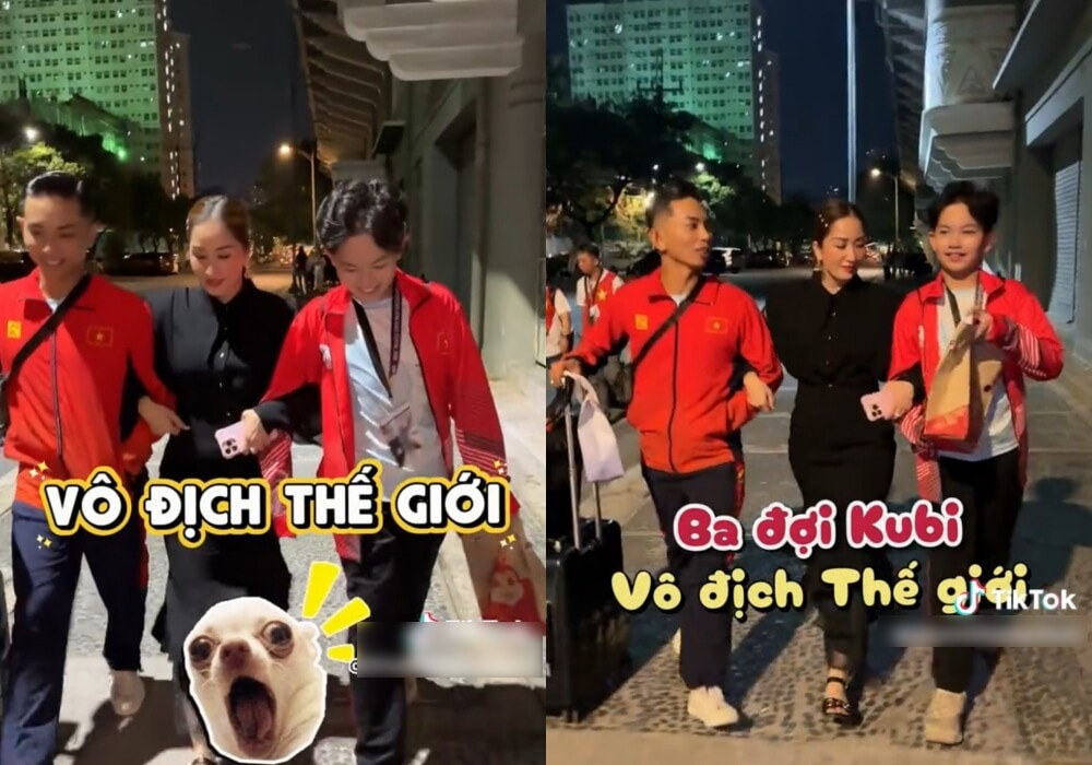 Kubi bất ngờ khi được ba Phan Hiển đặt mục tiêu vô địch thế giới.