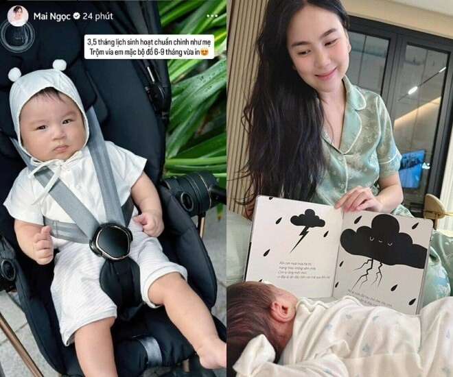 Mai Ngọc nuôi con theo phương pháp khoa học, chú ý giáo dục từ sớm.