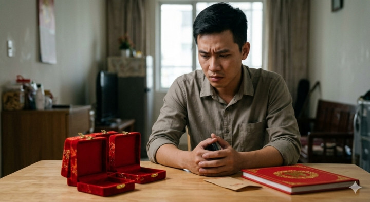 toan bo vang cuoi va tien mung, vo toi len lut dem cho anh trai vay hinh anh 1