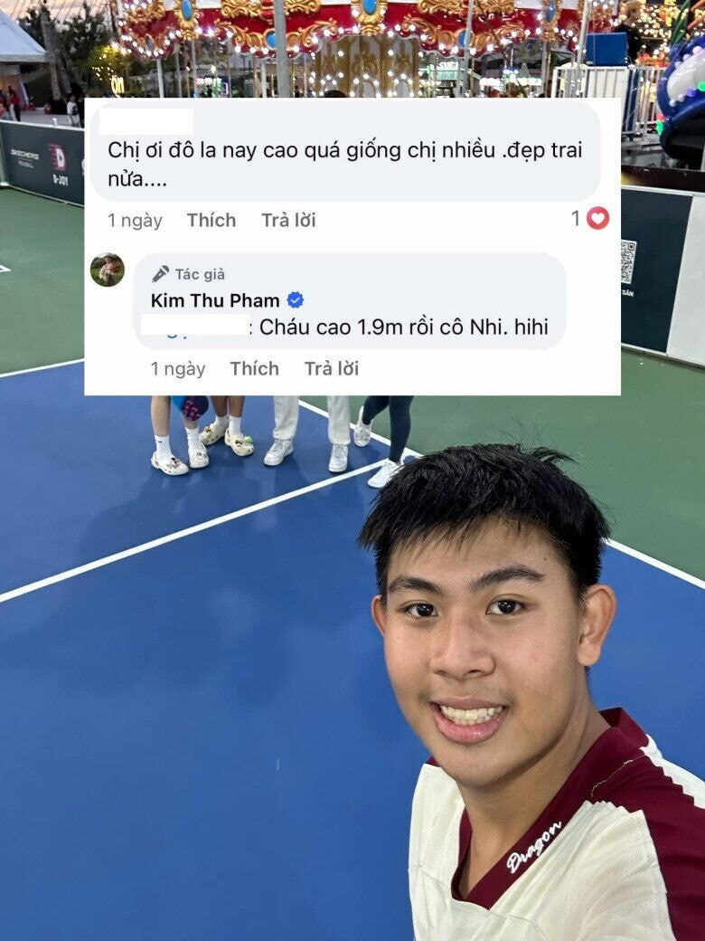 Nữ diễn viên tiết lộ chiều cao khủng của quý tử.
