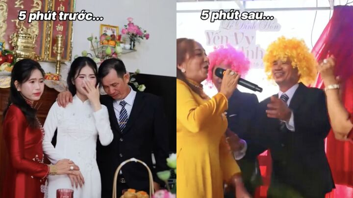 Dân mạng bảo cô dâu chứng kiến bố như vậy, cũng thêm yên tâm về nhà chồng. (Ảnh chụp màn hình)