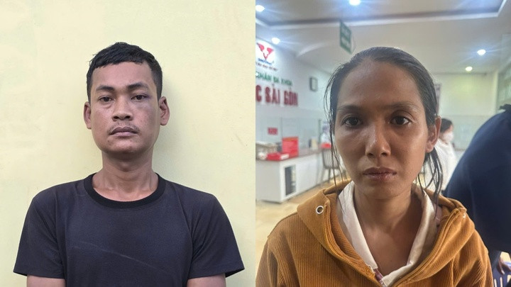 Danh Chơn và Nguyễn Thị Thanh Trúc tại cơ quan điều tra.