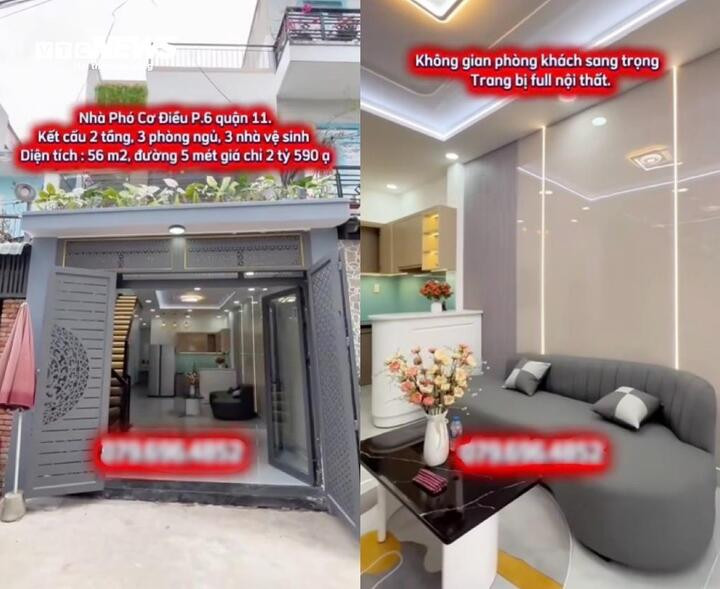 Những căn nhà Hiếu quảng cáo nằm ở khu vực trung tâm TP.HCM nhưng có giá rất