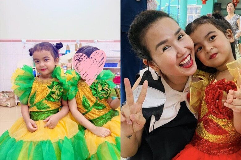Nhóc tì nhà Võ Hạ Trâm luôn là nhân tố văn nghệ ở trường.