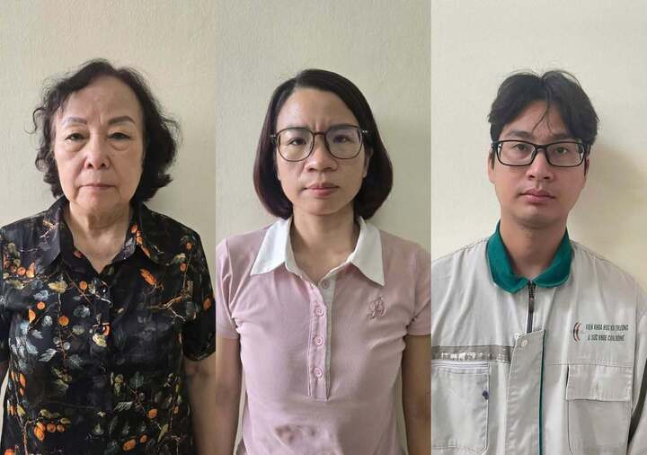Các đối tượng: Nguyễn Thị Phương Thảo (trái), Nguyễn Thị Thuý (giữa), Vương Đắc Mạnh (phải)