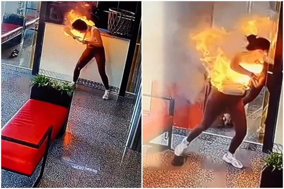 Đang dùng điện thoại, cô gái