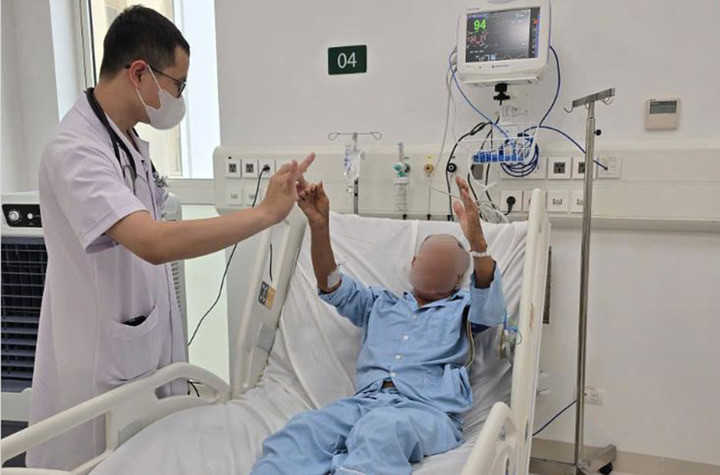 Sau can thiệp, người bệnh cải thiện rõ rệt về thần kinh, giảm liệt và giảm tình trạng thất ngôn so với thời điểm nhập viện (Ảnh: BVCC)