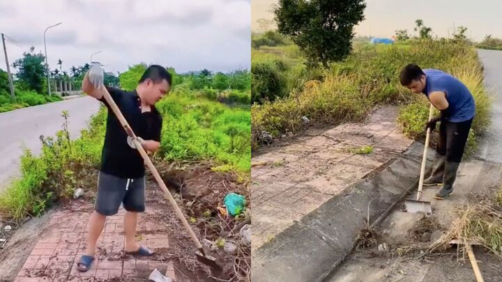 Hành động đẹp giúp bảo vệ môi trường, gìn giữ cảnh quan được lan tỏa rộng rãi trên mạng xã hội. (Ảnh chụp màn hình)