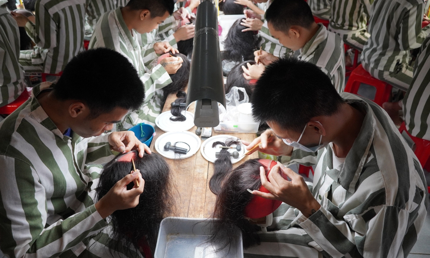 Trong quá trình cải tạo, phạm nhân được đào tạo nhiều nghề.