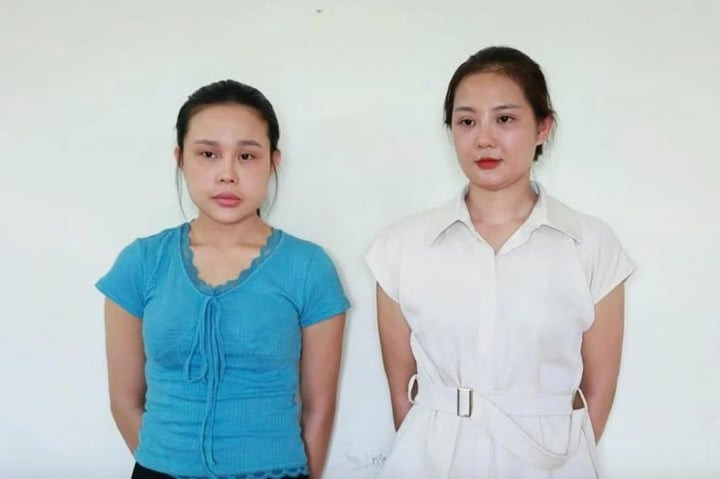 Hai bị can tại cơ quan điều tra. Ảnh: Công an cung cấp.
