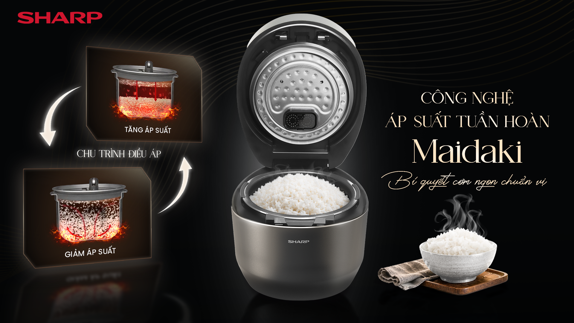 Sharp Maidaki - Tinh hoa nấu cơm chuẩn Nhật cho gia đình Việt- Ảnh 2.