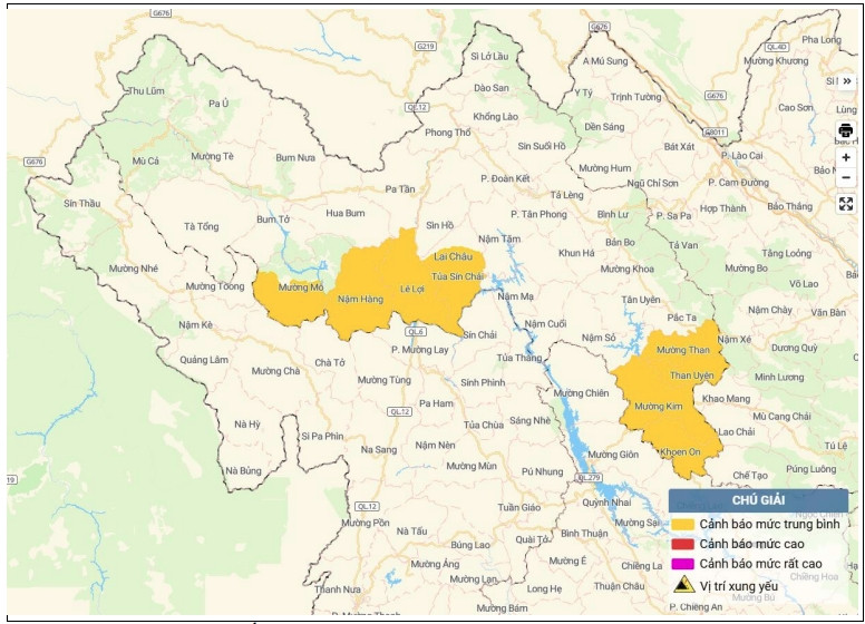 lai chau canh bao lu quet, sat lo dat tai nhieu khu vuc sau mua lon hinh anh 1