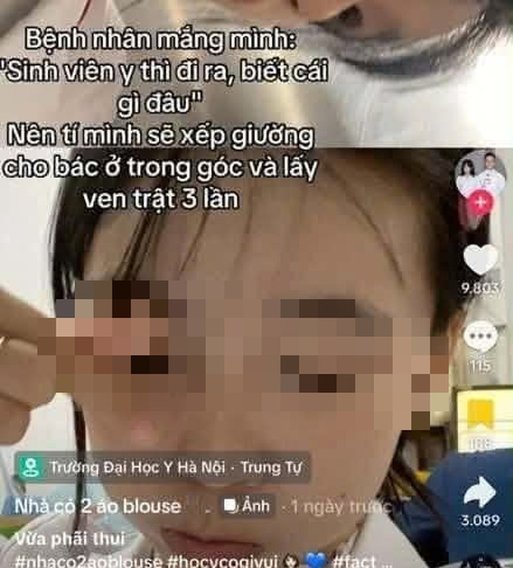 truong Dh y ha noi se ky luat nghiem nu sinh doa lay ven cho benh nhan trat 3 lan hinh anh 1