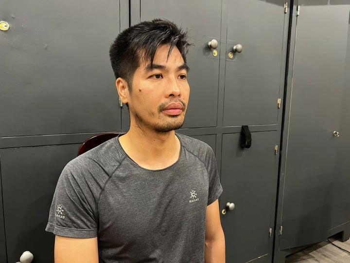 Bị can Hoàng Gia Tân.