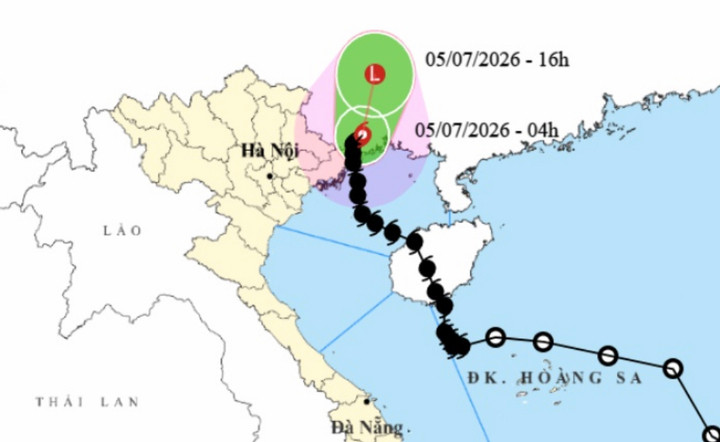 Bão số 1 đã sang Trung Quốc và đang suy yếu. (Nguồn: NCHMF)
